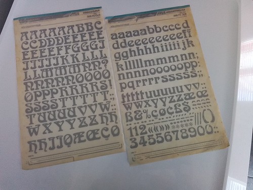 Letraset dry transfer - letraset,