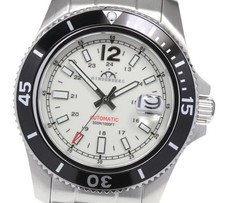 Orologio automatico uomo Hindenberg quadrante bianco data SS scatola 44mm usato dal Giappone