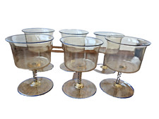 Vittorio Zecchin 6 Bicchieri in Vetro Soffiato Murano Anni 20/30