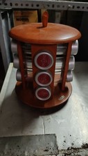 Portaspezie in legno con base