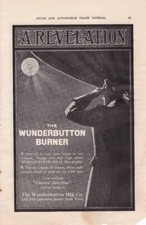 Pubblicità luce lampada automatica bruciatore Wunderbutton 1910 / 242 Lafayette St / New York