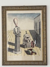 Giorgio de Chirico - “Le Muse Inquietanti” - 1969 - Litografia colorata a mano