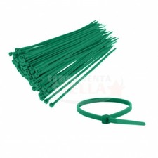 100 FASCETTE 3,6 X 203 CABLAGGIO NYLON VERDE STRINGICAVI CAVO STRINGENTI