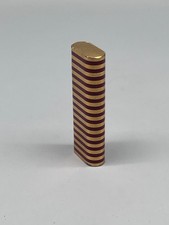 ACCENDINO CARTIER PARIS A STRISCE ORO E BORDEAUX SWISS MADE 25745 PLAQUE OR G