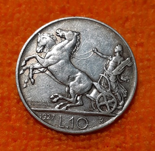 Regno iii 10 lire 1927 - v.e., 1927*