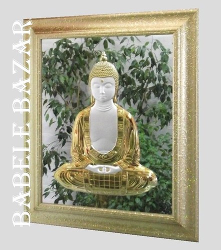 Quadro cm65x55 buddha argento - cm65x55,