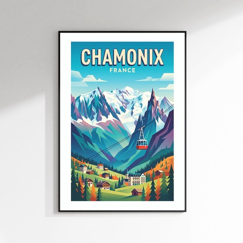 Chamonix france poster - chamonix,