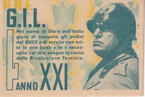 Tessera gil pnf gioventu - tessera,