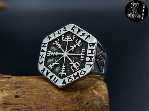Anello bussola vegvisir - bussola,