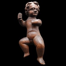 ANTICO PUTTO CHERUBINO SCULTURA ANGELO LEGNO fine 1700 arte sacra