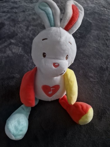 Doudou peluche lapin blanc - lapin,