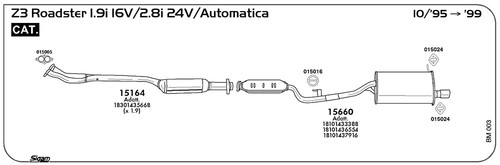 Catalizzatore per bmw 36 - catalizzatore,