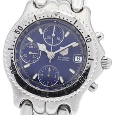 Orologio Uomo Automatico TAG HEUER S/el CG2111-R0 Data Cronografo Quadrante Navy_9234