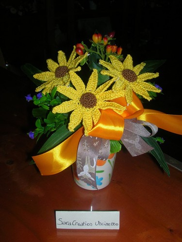 Composizione fiori realizzati
