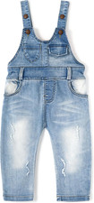 Salopette Di Jeans Blu E Nera