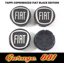 TAPPI COPRIMOZZO FIAT BLACK EDITION DIAMETRO ESTERNO 49 mm set 4 pezzi