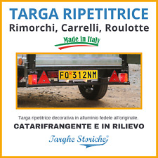 Targa Ripetitrice Decorativa per Rimorchio Carrello IN RILIEVO Qualità Premium