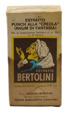 bottiglia estratto rhum alla creola bertolini vintage collezionismo etichetta
