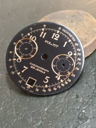 Poljot nero quadrante dial - poljot,