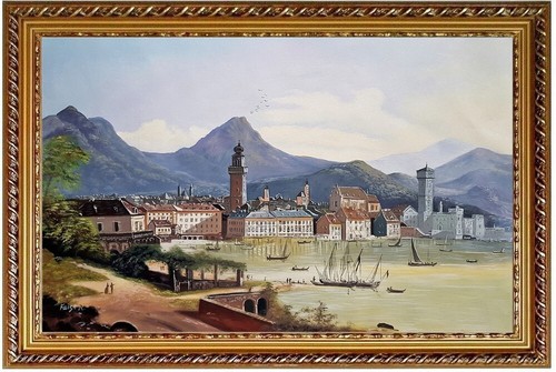 Quadro olio riva sul - olio,