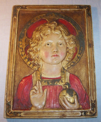 Antica targa icona - , gesso
