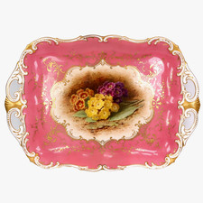 Piatto rosa Coalport cipollina
