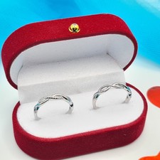 COPPIA ANELLI FEDINE ARGENTO