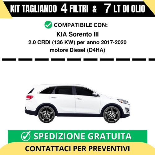 Tagliando per kia sorento - tagliando, iii