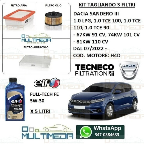 Kit tagliando filtri olio - kit,