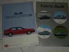 AUDI COUPE' - TUTTE LE AUDI - 2 BROCHURE PUBBLICITARIE EDIZ GENNAIO 84 - AGO 85 