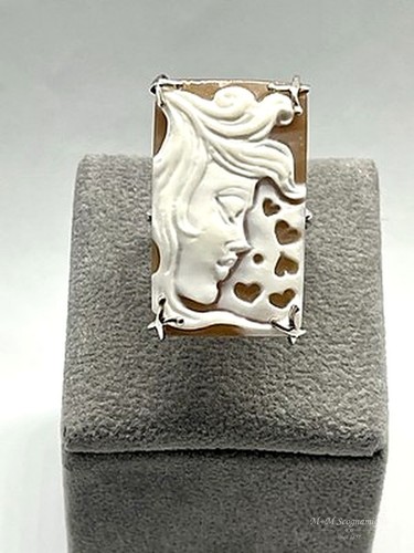 Anello argento 925 cammeo - argento,