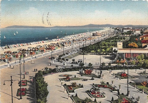 Cartolina rimini lungomare - rimini,
