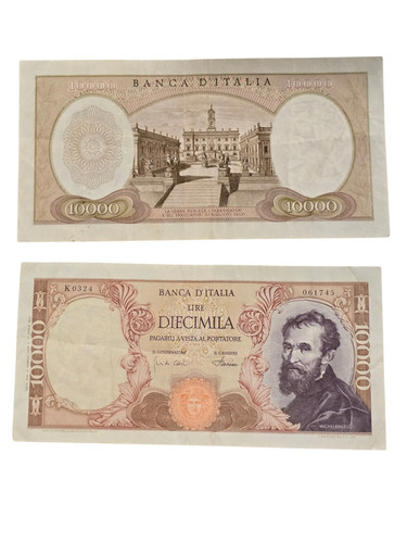 10000 lire michelangelo
