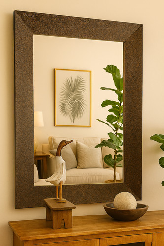 Specchio con cornice in - specchio,