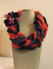 Sciarpa collana, scaldacollo, regalo di Natale, sciarpa rosso, blu e verde