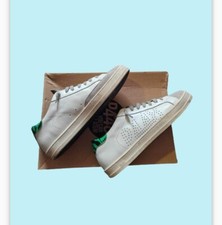 p448 Sneakers Basse Da Donna - Bianco e Verde - Numero 37 - Ottime Condizioni