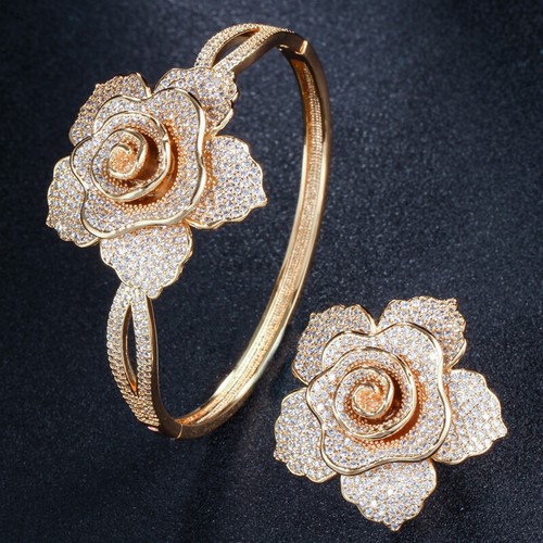 Braccialetto anello fiori - braccialetto,