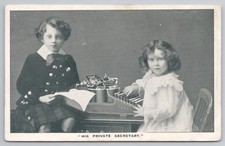 Cute Kids with Typewriter -