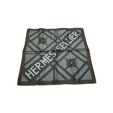 Sciarpa HERMES grigio seta