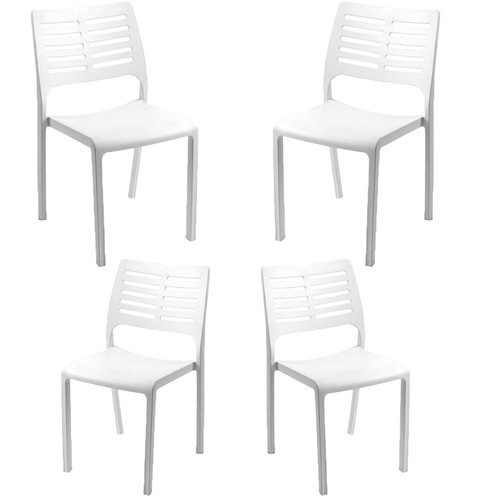Sedia resina bianca set - resina,