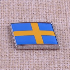 2 adesivi 3D bandiera Svezia