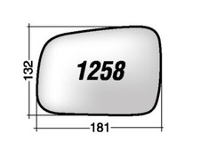 Per Hyundai Terracan Vetro di Ricambio Sx per Specchio Retrovisore 181x132mm