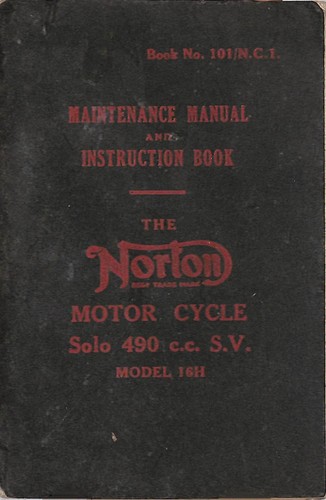 Norton model 16h 490cc - norton,
