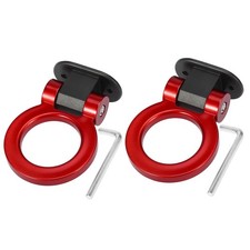 2 Red Ring Shape Car Tow Hook