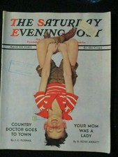 Vintage Saturday Evening Post April 20, 1940  Douglas Crockwell cover art