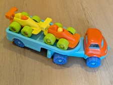 GIOCO MARE SPIAGGIA X BAMBINI CAMION EURO TRUCK CON 2 MACCHINE