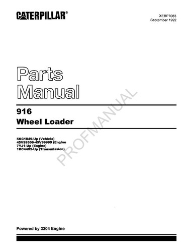 Manuale catalogo ricambi pala