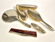 Antico Necessaire da toilette in argento 820 specchio spazzole pettine
