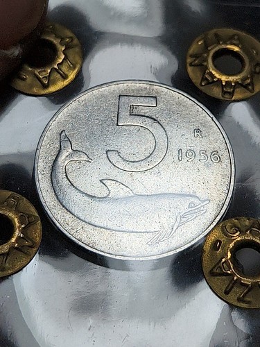 Italia 1956 lire - moneta, 5