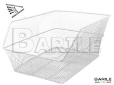 Cestino Posteriore Rettangolare Bianco Bici R - Bacchetta - Olanda - City Bike